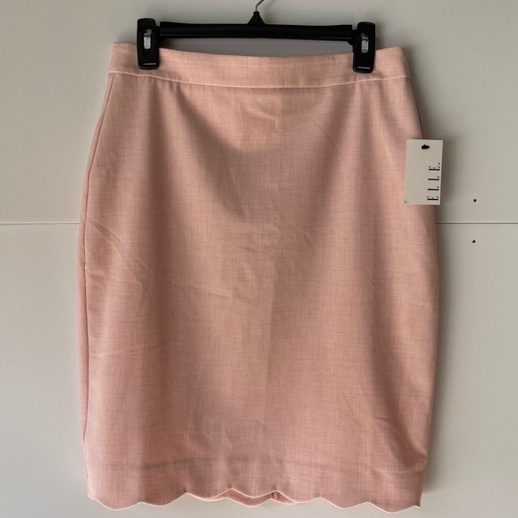 Elle Women's Pink Straight Pencil Short Midi Skirt Career Office Skirt, Sz 6 - Picture 11 of 13